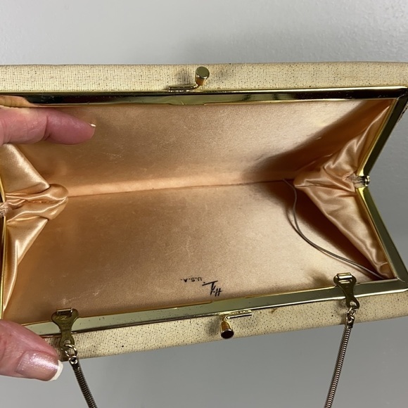 VINTAGE Tapestry Needlepoint Chained Mini Clutch - Picture 13 of 14